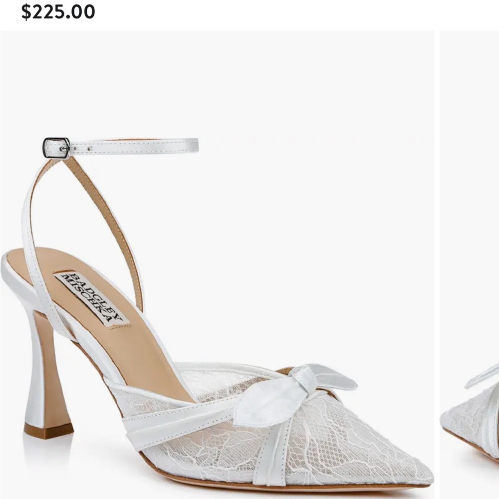 Badgley Mischka Josie White Lace Heels